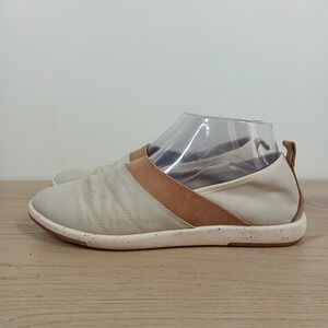 EMU Australia Loafers Women 8 Cream Tan Leather Casual Streetwear  Slip On Shoes